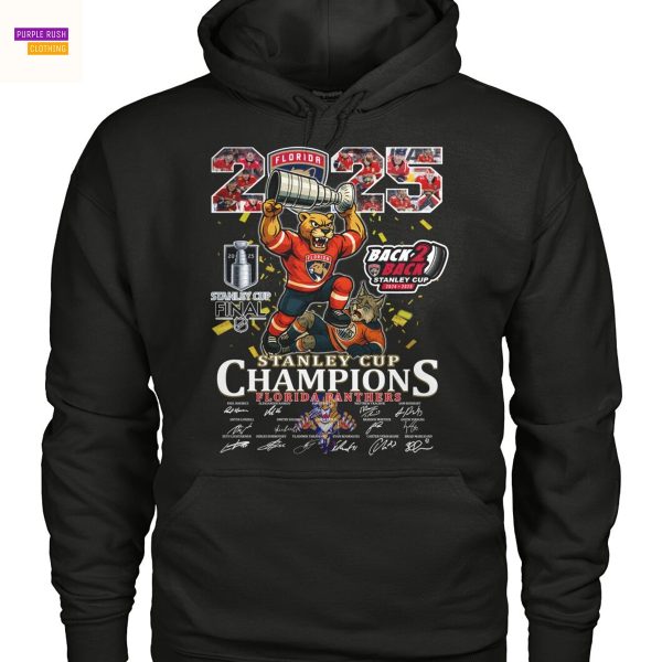 2025 Back 2 Back Stanley Cup Champions Florida Panthers Signature Unisex T-Shirt