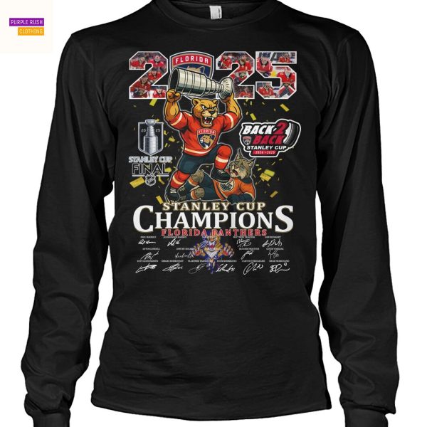 2025 Back 2 Back Stanley Cup Champions Florida Panthers Signature Unisex T-Shirt