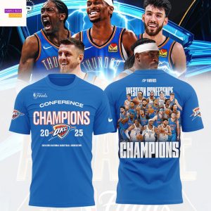 2025 Conference Champions 2025 Oklahoma City Thunder 3D T-Shirt