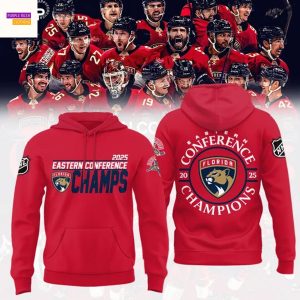 2025 Florida Panthers Champions Stanley Cup Final Hoodie – Red