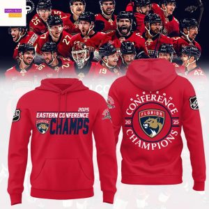 2025 Florida Panthers Eastern Conference Champions Stanley Cup Final Hoodie – Red