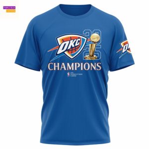 2025 Oklahoma City Thunder National Basketball Association Finals 3D T-Shirt