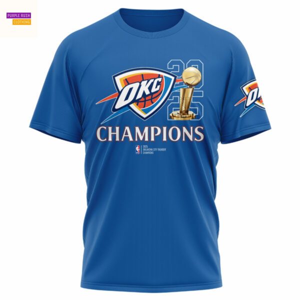 2025 Oklahoma City Thunder National Basketball Association Finals 3D T-Shirt