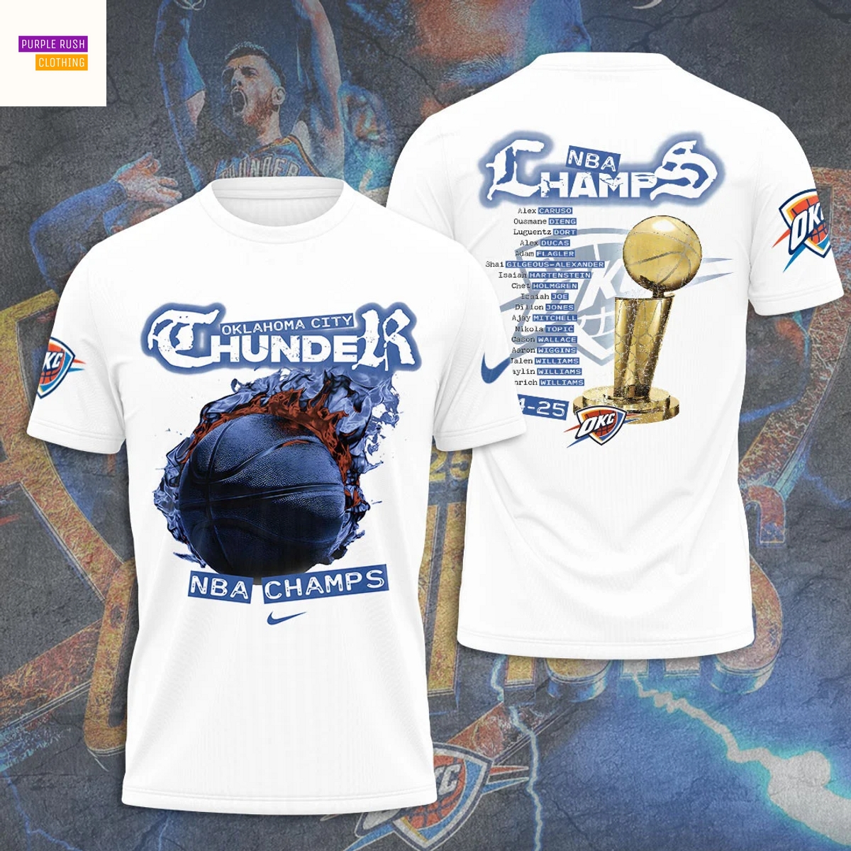2025 Oklahoma City Thunder National Basketball Association Finals Champs 3D T-Shirt 2025 Oklahoma City Thunder National Basketball Association Finals Champs 3D T-Shirt