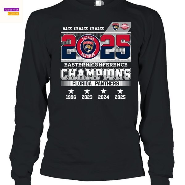 Back 2 Back 2 Back 2025 Eastern Conference Florida Panthers Champions Unisex T-Shirt