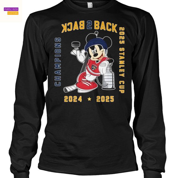Back 2 Back Stanley Cup Florida Panthers Champions 2024-2025 Mickey Unisex T-Shirt