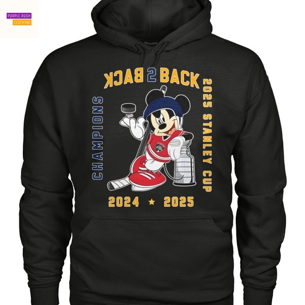 Back 2 Back Stanley Cup Florida Panthers Champions 2024-2025 Mickey Unisex T-Shirt