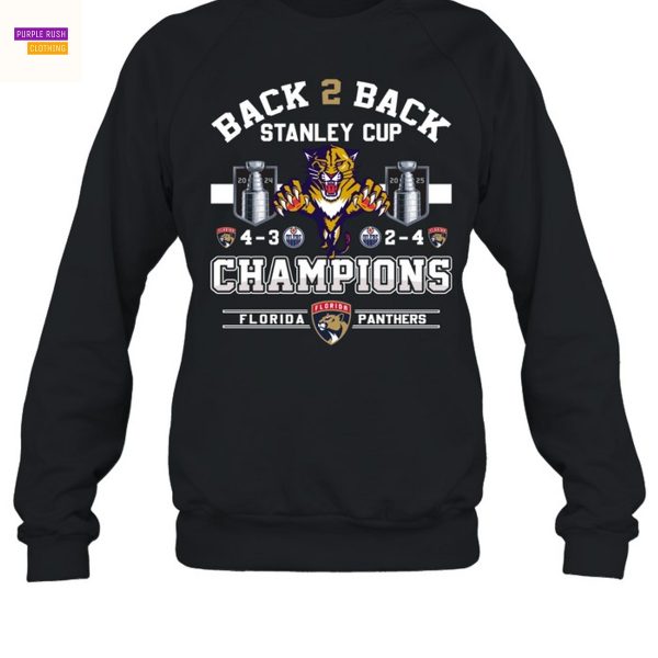 Back 2 Back Stanley Cup Florida Panthers Champions 2024-2025 Unisex T-Shirt