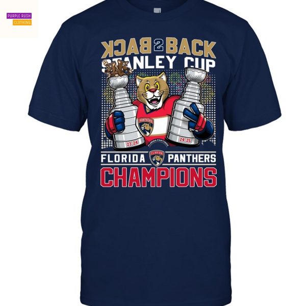Back 2 Back Stanley Cup Florida Panthers Champions 2025 Unisex T-Shirt