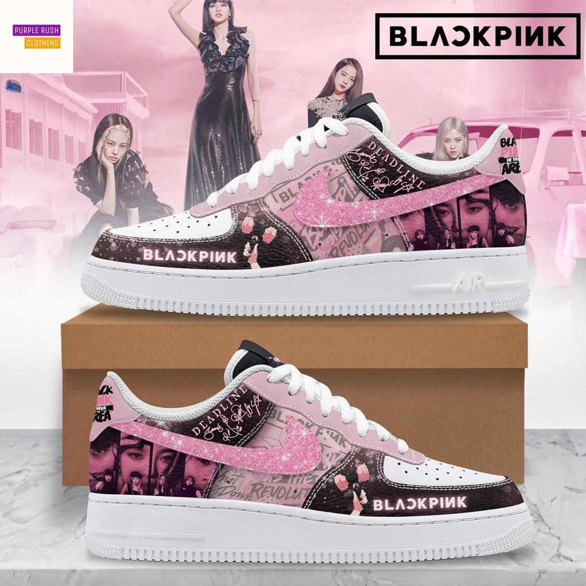 BlackPink Blink Deadline Signature Air Force 1 BlackPink Blink Deadline Signature Air Force 1