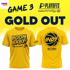 Indiana Pacers Boom Baby 2025 Playoffs Postseason 3D T-Shirt