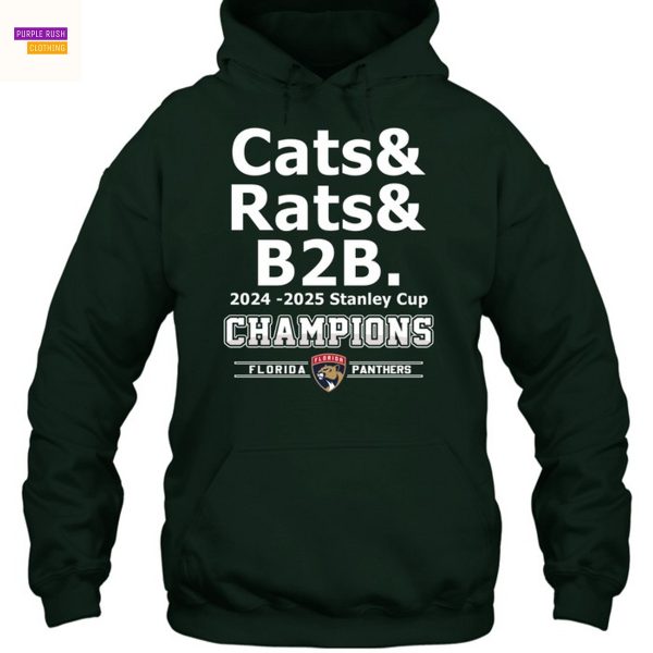 Cats & Rats B2B 2024-2025 Stanley Cup Champion Florida Panthers Unisex T-Shirt