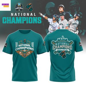 Coastal Carolina Chanticleers Champion 2025 Men College Baseball 3D T-Shirt