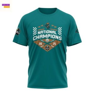 Coastal Carolina Chanticleers Champion 2025 Men College Baseball 3D T-Shirt