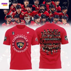 Florida Panthers 2025 Eastern Conference Champions 3D T-Shirt