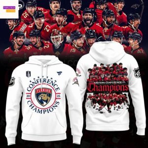 Florida Panthers 2025 Eastern Conference Champions Hoodie – White