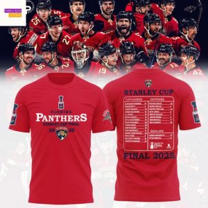 Florida Panthers 2025 Eastern Conference Champions Stanley Cup Final 3D T-Shirt
