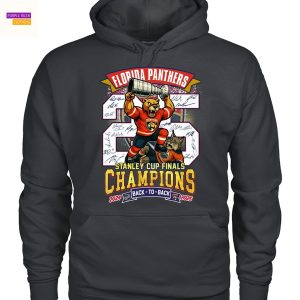 Florida Panthers 2025 Stanley Cup Champions Back-To-Back 2024-2025 Signature Unisex T-Shirt