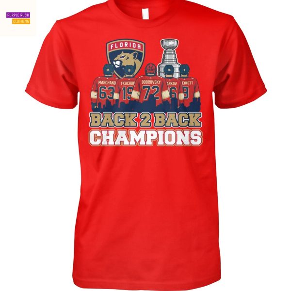 Florida Panthers Back 2 Back Champions Unisex T-Shirt