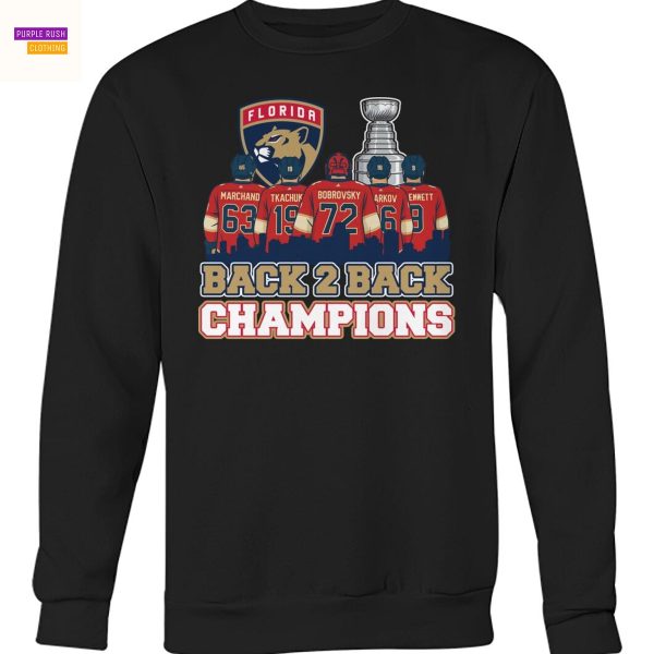 Florida Panthers Back 2 Back Champions Unisex T-Shirt