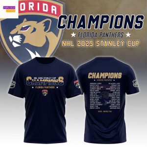 Florida Panthers Champion NHL Stanley Cup 2025 3D T-Shirt