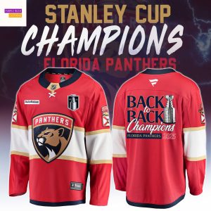 Florida Panthers Champion NHL Stanley Cup 2025 Back To Back Hockey Jersey
