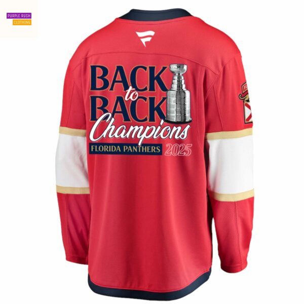 Florida Panthers Champion NHL Stanley Cup 2025 Back To Back Hockey Jersey