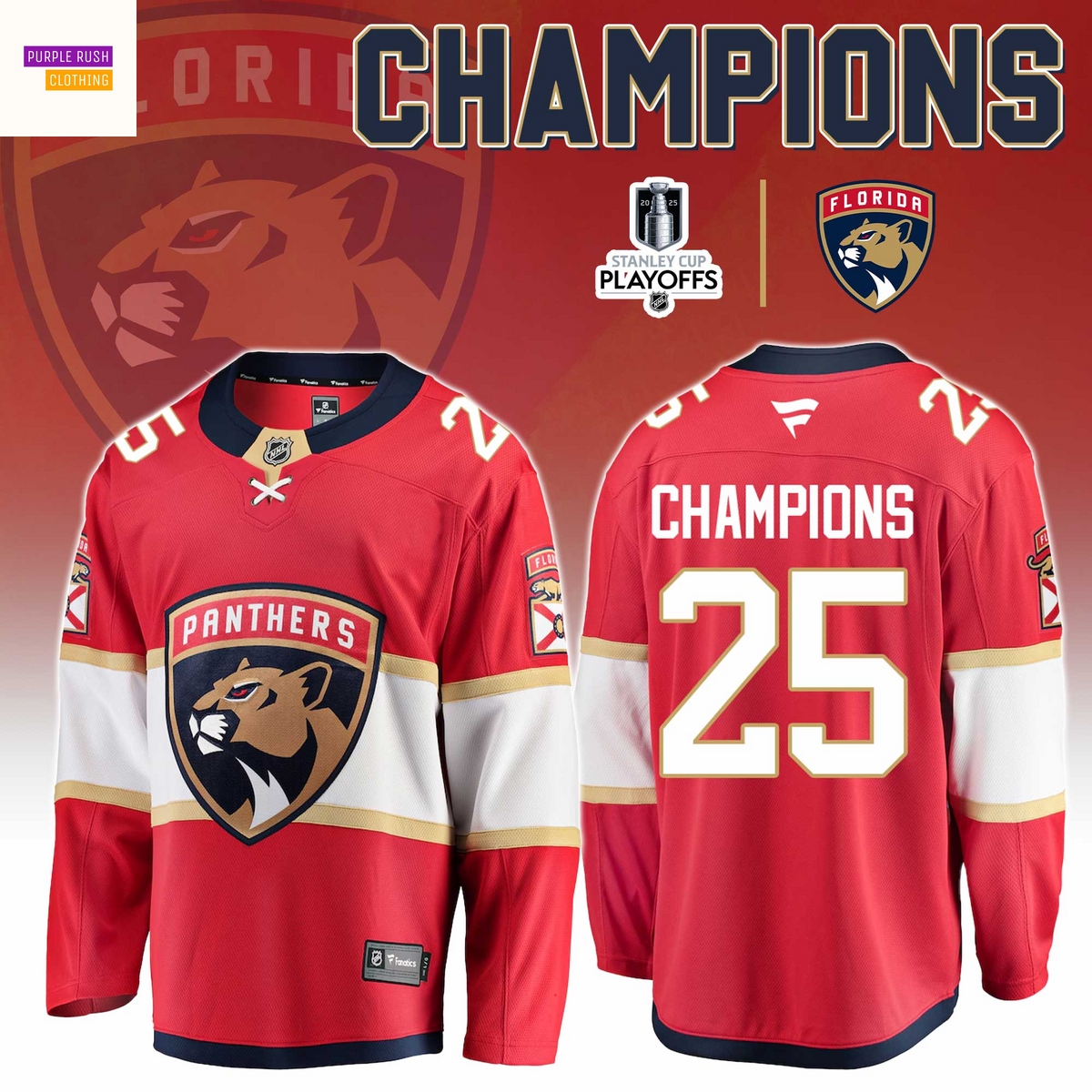Florida Panthers Champion NHL Stanley Cup 2025 Hockey Jersey Florida Panthers Champion NHL Stanley Cup 2025 Hockey Jersey