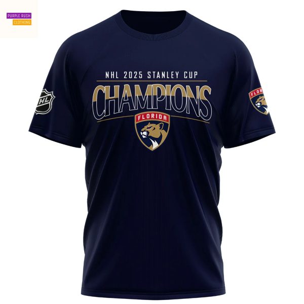 Florida Panthers Champion Signature Stanley Cup Final 2025 3D T-Shirt