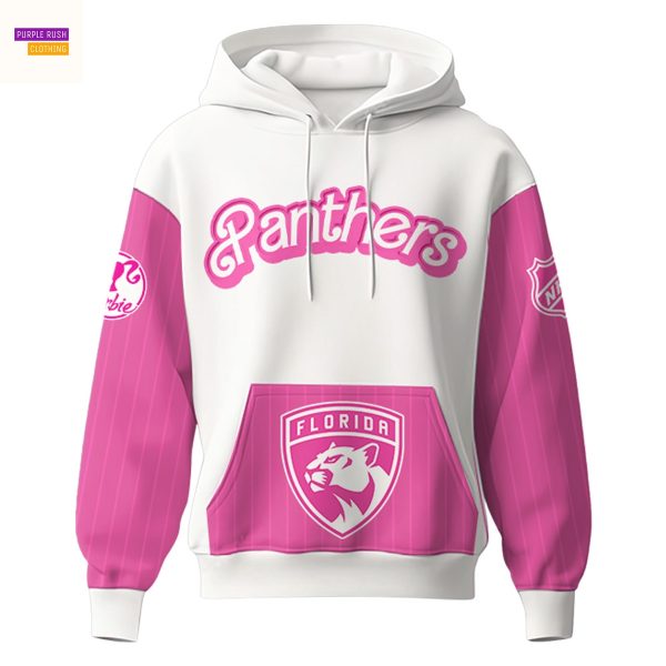 Florida Panthers x Barbie Pink Hoodie