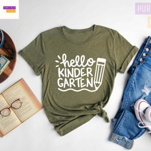 Hello Kindergarten Shirt, Kindergarten Shirts Teacher Shirt, Student Shirts, Teacher Appreciation Gift, Teacher Gift, Back to School Shirt