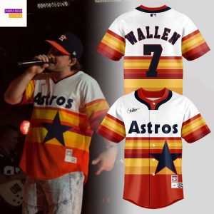 Houston Astros x Morgan Wallen Im The Problem Tour 7 Baseball Jersey