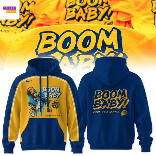 Indiana Pacers Boom Baby 2025 Playoffs Hoodie
