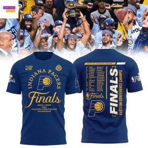 Indiana Pacers Fanatics 2025 Eastern Conference Champions 3D T-Shirt – Blue