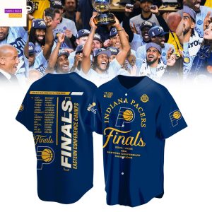 Indiana Pacers Fanatics 2025 Eastern Conference Champions Baseball Jersey – Blue