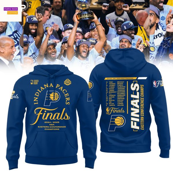 Indiana Pacers Fanatics 2025 Eastern Conference Champions Hoodie – Blue