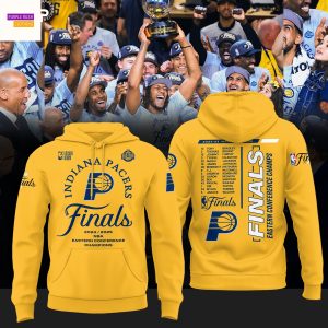 Indiana Pacers Fanatics 2025 Eastern Conference Champions Hoodie – Gold