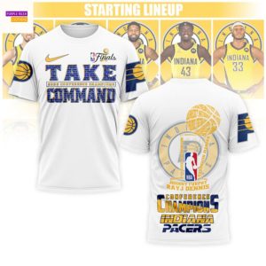 Indiana Pacers Take 2025 Conference Champions Command 3D T-Shirt