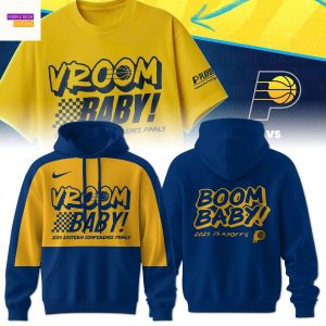 Indiana Pacers Vroom Baby 2025 Eastern Conference Finals Hoodie