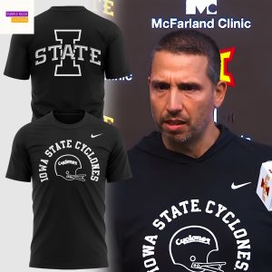 Iowa State Cyclones Football 2025 3D T-Shirt – Black