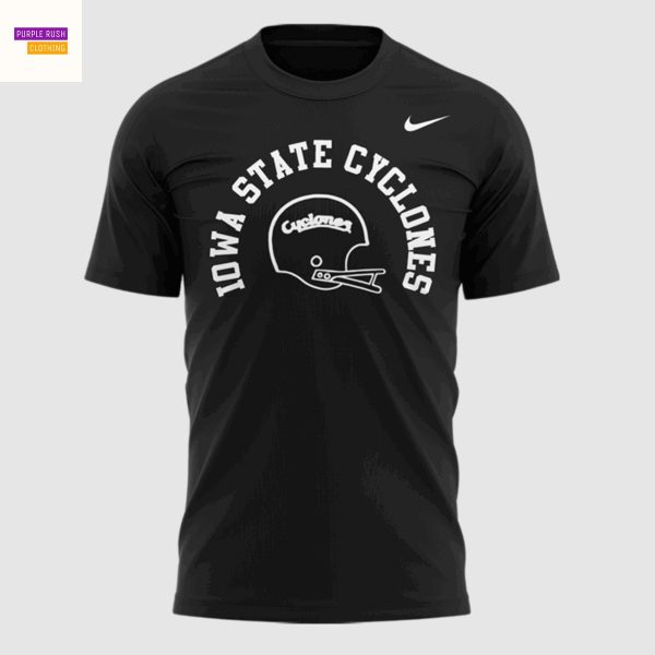 Iowa State Cyclones Football 2025 3D T-Shirt – Black