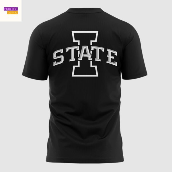 Iowa State Cyclones Football 2025 3D T-Shirt – Black