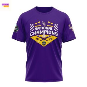 LSU Tigers National Champion 2025 Men College Baseball 3D T-Shirt