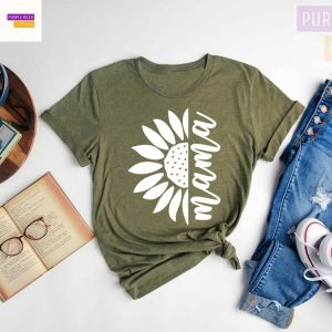 Mama Shirt, Sunflower Shirt, Mothers Day Shirt, Flower Shirt, Mom Shirts, Gender Reveal Shirt,Baby Announcement,Pregnancy Shirt,Gift For Her