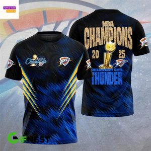 National Basketball Association Finals 2025 Oklahoma City Thunder 3D T-Shirt