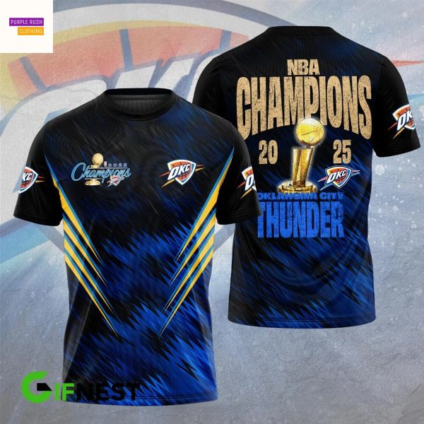 National Basketball Association Finals 2025 Oklahoma City Thunder 3D T-Shirt