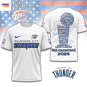 Oklahoma City Thunder 2025 Champions 3D T-Shirt
