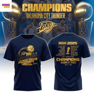 Oklahoma City Thunder 2025 National Basketball Association Finals 3D T-Shirt