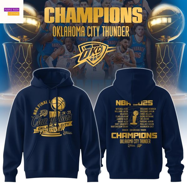 Oklahoma City Thunder 2025 National Basketball Association Finals Hoodie