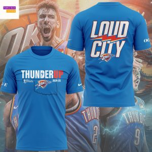 Oklahoma City Thunder Finals 2024-2025 Loud City 3D T-Shirt